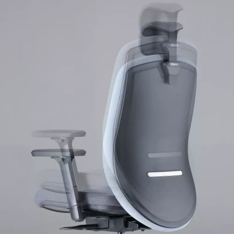 Up Up Athene ergonomiczne krzesło biurowe Czarna, Szara + Niebieska tkanina