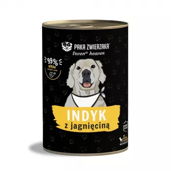 Mokra karma dla psów PAKA ZWIERZAKA Seventh Heaven z indykiem i jagnięciną 400 g, puszka, 84,6% wilgotności