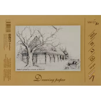 Papier do rysowania i szkicowania SMLT A3, 160 g/m², 20 arkuszy, klejony
