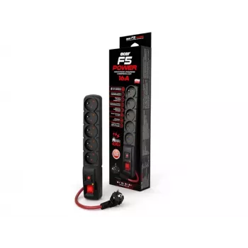 ACAR F5 POWER Black 5 gniazd(a) AC 230 V 1.5 m