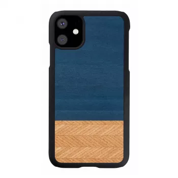 Etui na smartfona man and wood dla iPhone 11 — denim Czarny ochronne etui