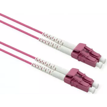 Kabel światłowodowy ROLINE 50/125µm OM4 - LC/LC - wzmocniony stalą - LSOH - fioletowy - 20 m