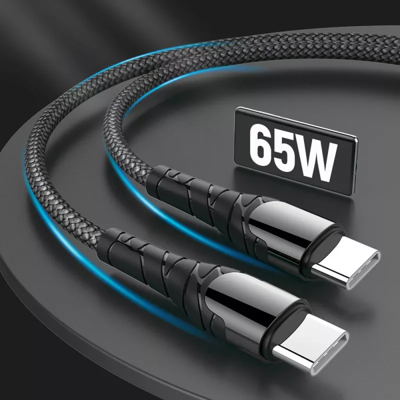 Kabel ładujący USB Type-C ColorWay CW-CBPDCC040-GR, 65 W PD, 1 m, zielony