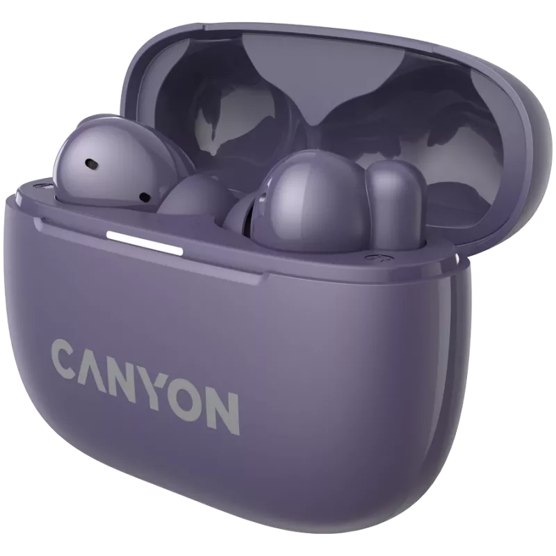Słuchawki Canyon CNS-TWS10PL True Wireless Stereo (TWS) douszne do rozmów/muzyki/sportu/codziennego użytku USB Type-C Bluetooth Fioletowe (CNS-TWS10PL)