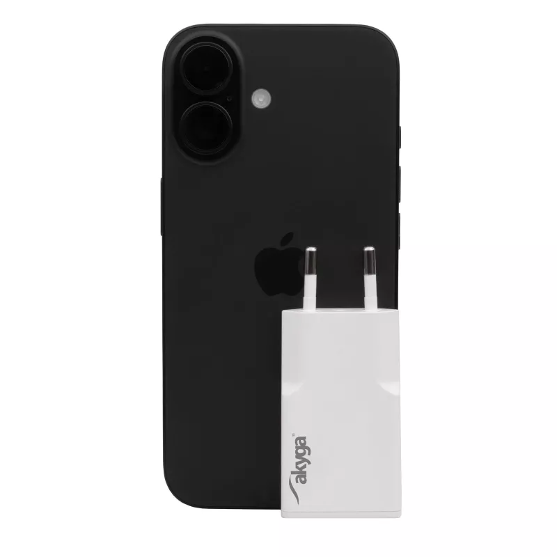 Ładowarka sieciowa Akyga AK-CH-27 30W USB-C USB-A PD GaN 5-20V / 1.5-3A biała