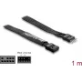 Kabel równoległy DELOCK 86059, 1 m, 9-pin (DB9) do 9-pin (DB9), czarny