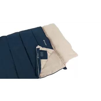 Śpiwór Outwell Contour Lux XL — prostokątny, dla dorosłych, poliester, 2200×1050 mm, dla użytkowników do 190 cm wzrostu, niebieski