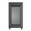 19-calowa szafa rack LANBERG FF01-6022-23B, 22U, 600×1000 mm, czarna, drzwi perforowane