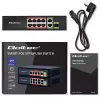 Przełącznik Ethernet QOLTEC 52297 PoE RJ45 z łączem uplink PoE i portem SFP