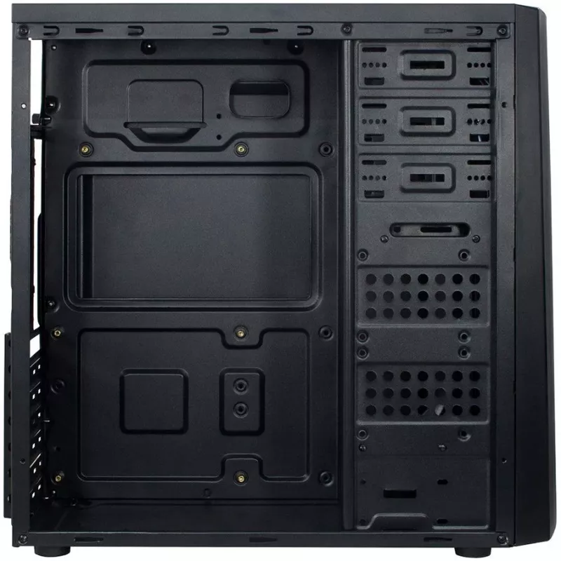 Obudowa INTER-TECH B-42 Czarna Midi Tower, ATX, 2xUSB2.0, Niebieski pasek LED, zasilacz opcjonalny