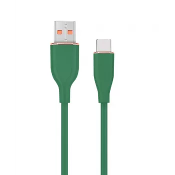Kabel USB Type-C do ładowania i transmisji danych, 1,5 m, zielony