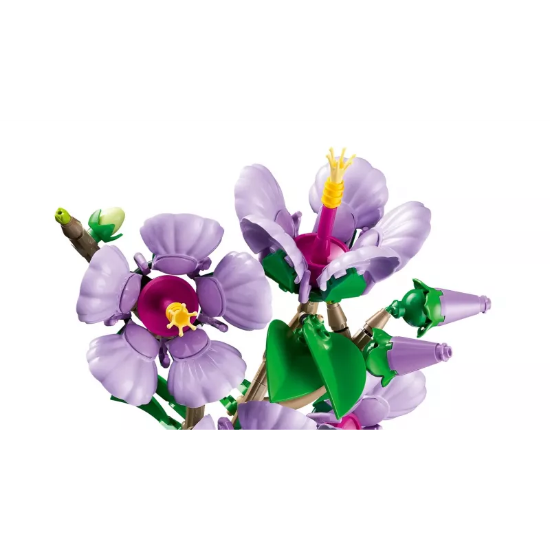 LEGO zestaw botaniczny Kwiat hibiskusa 10372 – 660 elementów, model ekspozycyjny, 250×360×130 mm