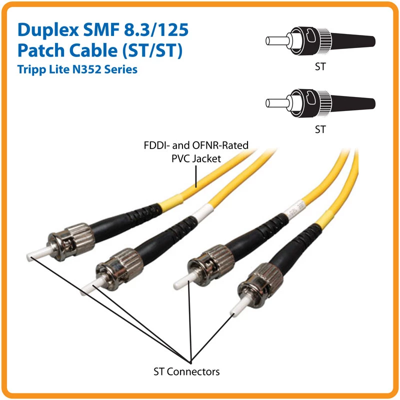 Tripp Eaton Tripp Lite Series Duplex Singlemode 9/125 Fiber Patch kabel (ST/ST)