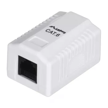 Puszka natynkowa LANBERG RJ-45 OU6-0001-W, Kat.6, biała