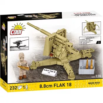 Cobi zestaw klocków Blocks 8.8 cm Flak 18 — 232 elementy, skala 1:35