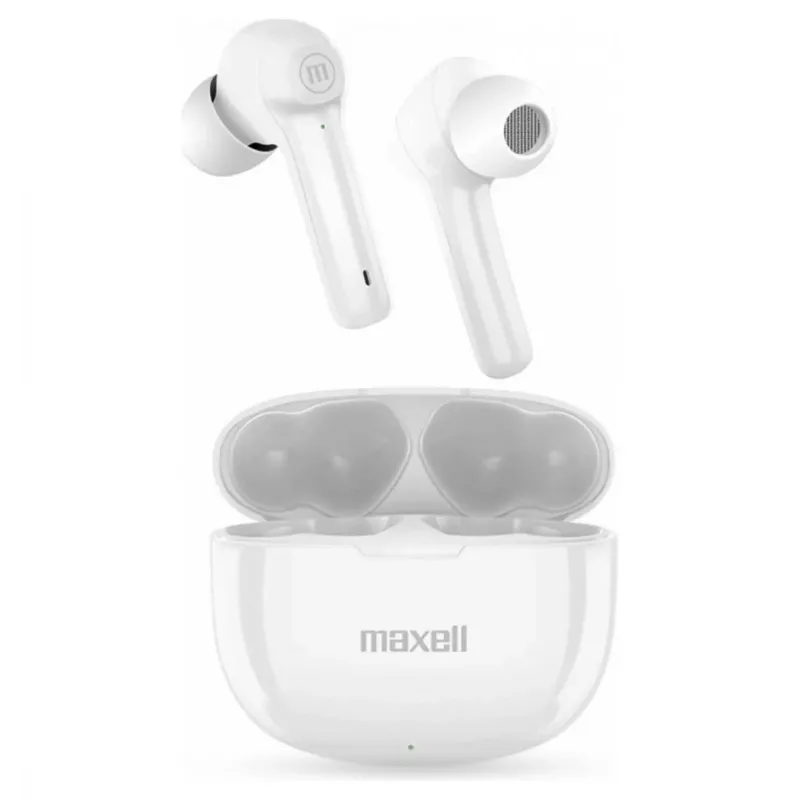 Słuchawki bezprzewodowe Maxell Dynamic+ z etui ładującym Bluetooth białe