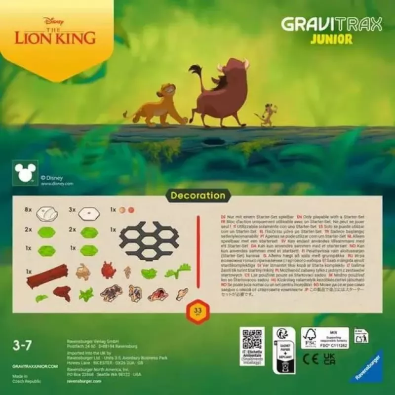 GraviTrax Junior Expansion Lion King, kolejka