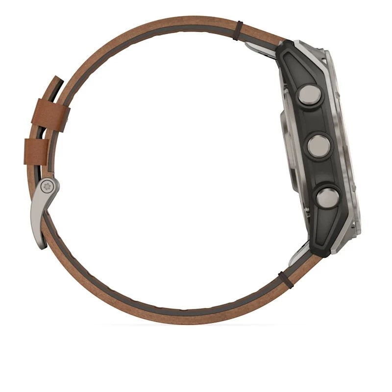 Garmin Fenix 8 3,56 cm (1,4 inch) AMOLED 51 mm cyfrowy 454 x 454 pikseli ekran dotykowy tytanowy Wi-Fi GPS (satelitarny)