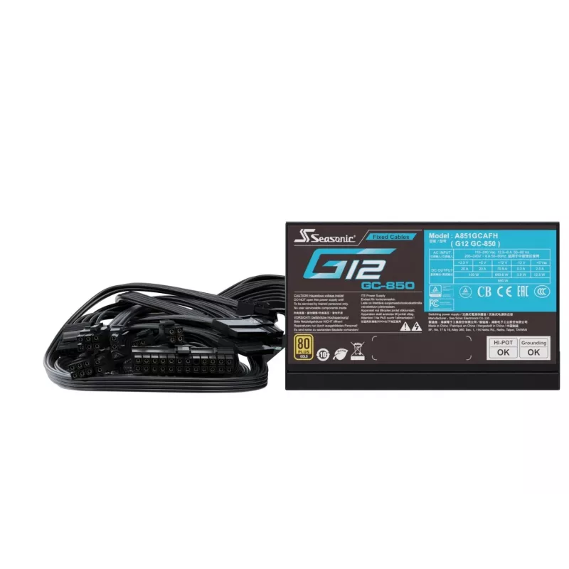 Zasilacz Seasonic G12 GC-850 850W 80+Gold ATX Czarny