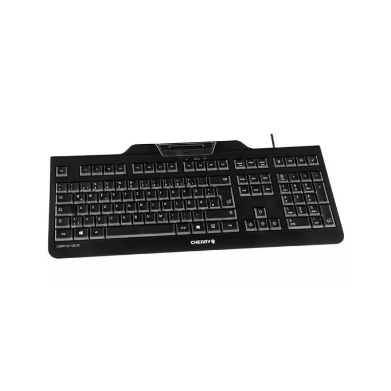 CHERRY KC 1000 SC klawiatura USB QWERTZ szwajcarski czarny