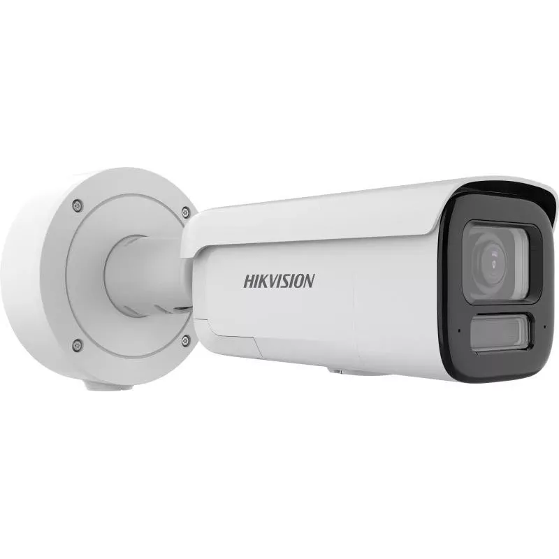 Kamera IP Bullet Hikvision Pro Series ColorVu 4 MP zmiennoogniskowa z napędem 2,8–12 mm, 1/1,8 cala CMOS, przewodowa, wewnątrz/na zewnątrz, biała