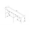 Komoda cama meble FELLINI 2000×400×700 mm, oliwkowa z blatem z dębu olejowanego, rama MDF