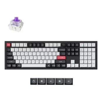 Klawiatura mechaniczna Keychron Q6H-M1 Wireless RGB Carbon Czarny