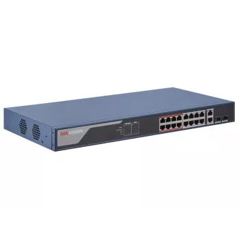 Hikvision DS-3E1318P-EI przełącznik sieciowy zarządzalny Fast Ethernet (10/100) Power over Ethernet (PoE) 1U Niebieski