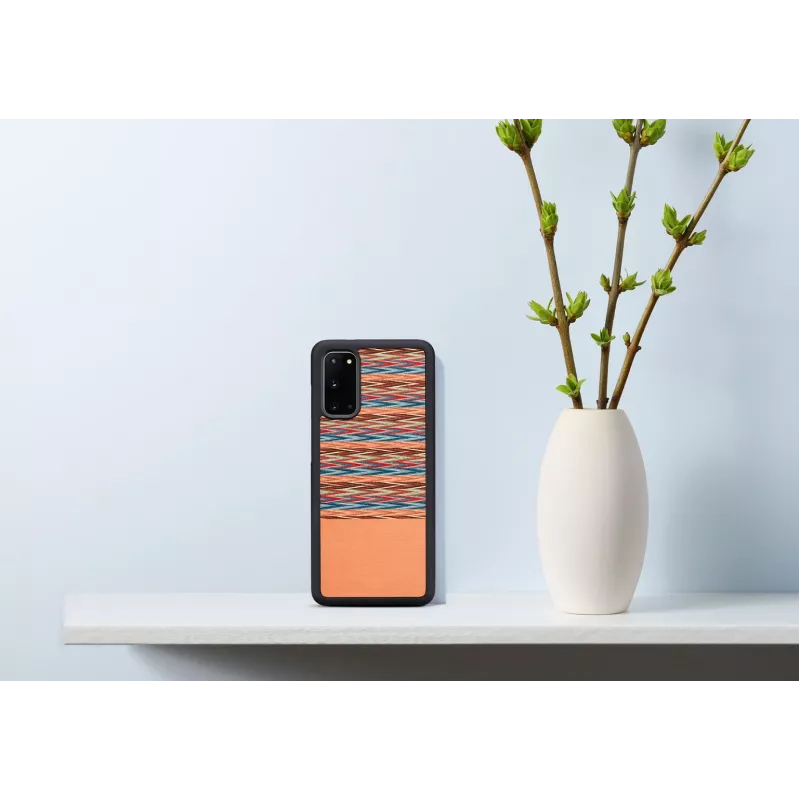 Etui na telefon man and wood Galaxy S20 brązowa krata czarny – ochronne etui do Samsung Galaxy S20