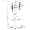 Stojak podłogowy pod TV ergo office ER-304 B, maks. obciążenie 50 kg, VESA 600x400