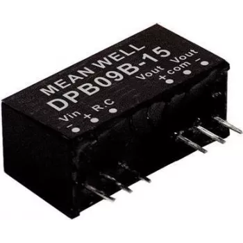 zasilacz Mean Well DPB09C-15 — 9 W, wyjście 15 V, wejście 36–75 V
