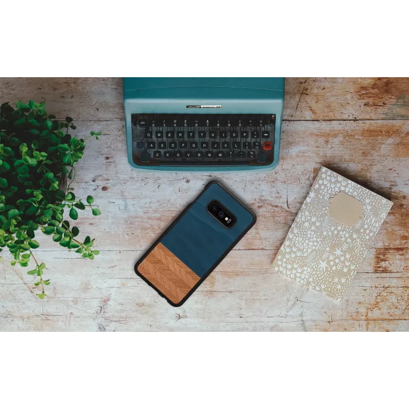Etui na smartfon man and wood dla Galaxy S10e — Denim Czarny ochronny rękaw