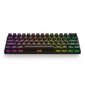 Mechaniczna klawiatura gamingowa STEELSERIES Apex Pro Mini Wireless — format 60%, USB + bezprzewodowa RF + Bluetooth, QWERTY US, czarna