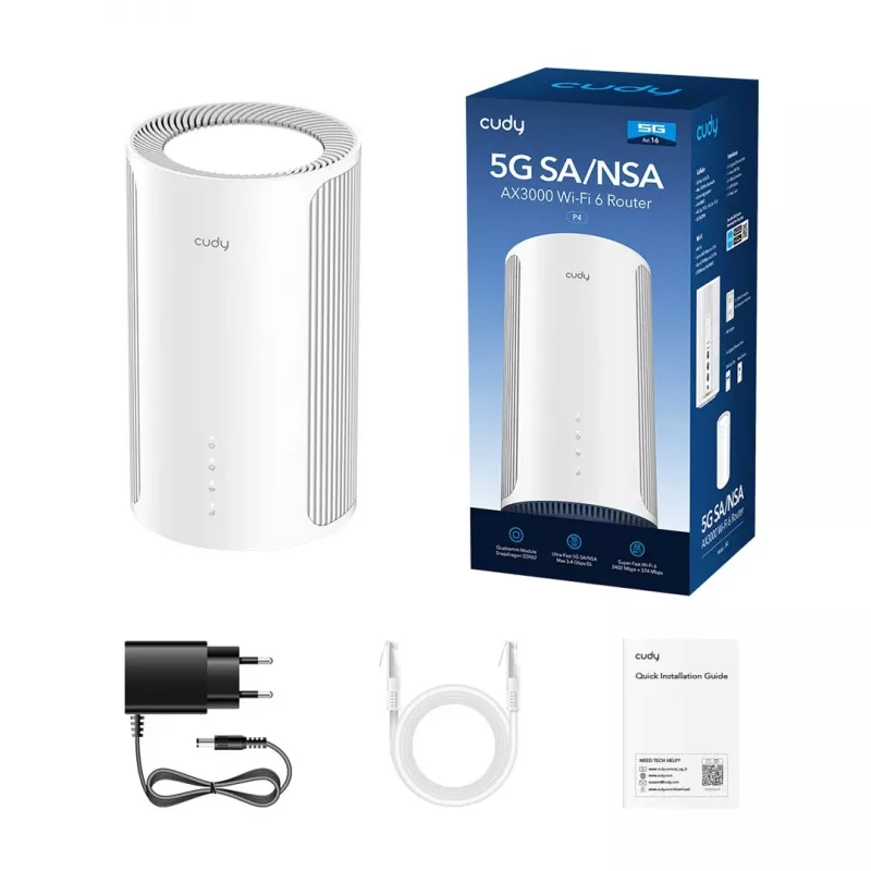 2 x Router Mesh szybka wysokowydajna sieć domowa WiFi-6 AX3000 Dualband Cudy P4 5G S