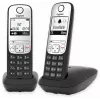 Gigaset A690 Duo telefon analogowy Identyfikacja rozmówcy Czarny, Srebrny