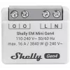 Inteligentny przekaźnik Shelly Relay EM Mini Gen4 1-kanałowy Wi‑Fi Matter Zigbee Bluetooth 8A, 110–240V, miernik energii