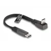 DeLOCK Kabel taśmowy USB 2.0 USB Type-C męski na USB Type-C męski kątowy PD 3.0 60 W 14 cm czarny