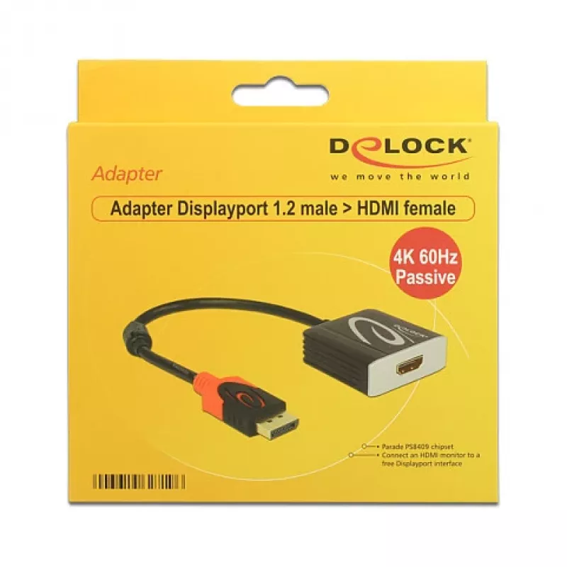 Kabel DisplayPort HDMI DeLOCK 0.2m