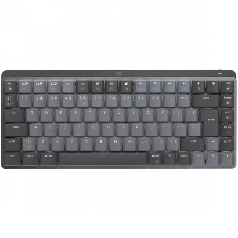 LOGITECH MX Mechanical Mini Minimalistyczna Bezprzewodowa Podświetlana Klawiatura - GRAFIT - (US) MIĘDZYNARODOWA - 2.4GHZ/BT - N/D - EMEA - KLIKAJĄCA