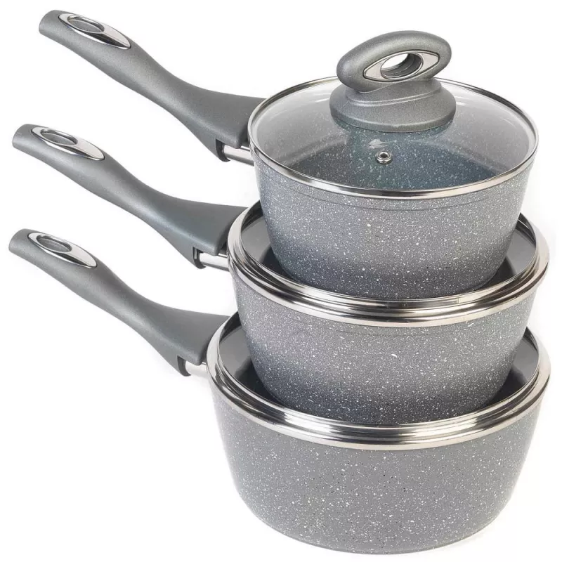 Zestaw rondli Salter BW02986G1EU7 — 3-częściowe rondle 16cm, 18cm, 20cm