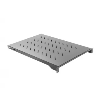 Półka rack LANBERG AK-1010-B do szaf 19 cali, 1U, 482,6×750×45 mm, maks. obciążenie 15 kg, czarna