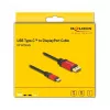 Kabel DeLOCK USB Type-C do DisplayPort 8K 30 Hz HDR 1 m czerwony
