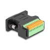 DeLOCK Adapter D-Sub 9 męski na blok zaciskowy z przyciskiem