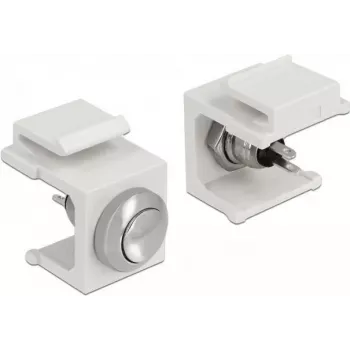 Złącze przewodowe DELOCK 86401 Keystone stal nierdzewna / biały, 24 V, 16,3×19,8×22,3 mm