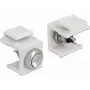 Złącze przewodowe DELOCK 86401 Keystone stal nierdzewna / biały, 24 V, 16,3×19,8×22,3 mm