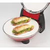 Maszynka do pizzy G3FERRARI G10032 — 1200 W, kamienna powierzchnia do pieczenia, maks. 400°C, pizza 31 cm, timer mechaniczny, czerwona