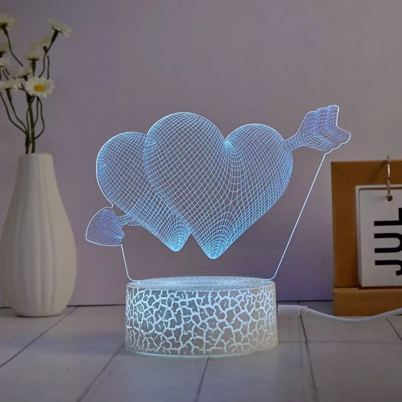 Manta SNL115RGB Zestaw dekoracyjnej lampy LED RGB z sercem 3D