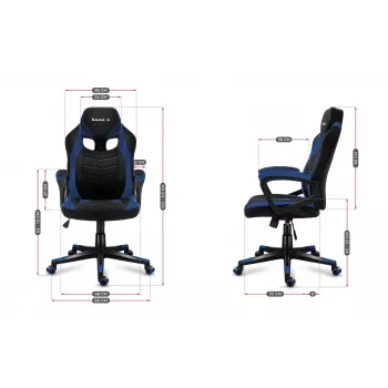 Huzaro FORCE 2.5 Niebieski MESH Fotel gamingowy Siedzisko z siatki Czarny, niebieski