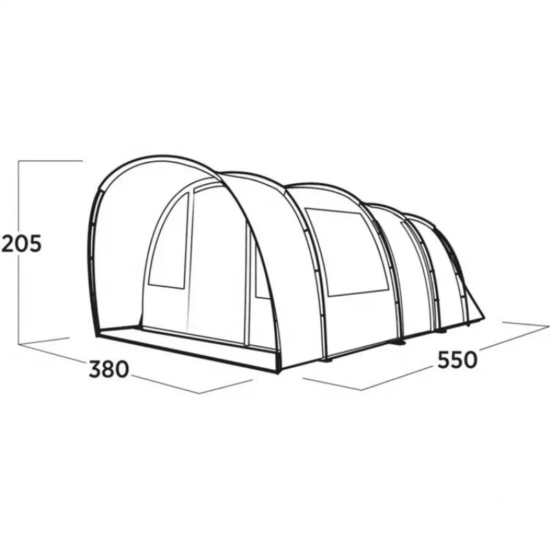 Namiot tunelowy rodzinny Skarvan 6 szary, model 2025