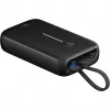 Powerbank 20 000 mAh, zintegrowany kabel USB-C 13 cm, 30 W (czarny, 20 Ah, 1x USB-A, 2x USB-C, PD, QC)